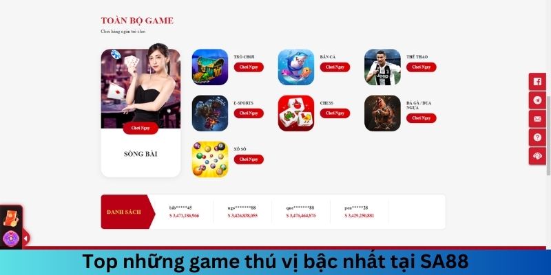 Giới thiệu SA88 - Top những game thú vị bậc nhất tại Sa88